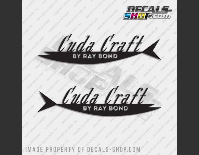 Cuda Craft Boat Logo Decals Set of 2 Cuda Craft Boat Logo Decals Set of 2